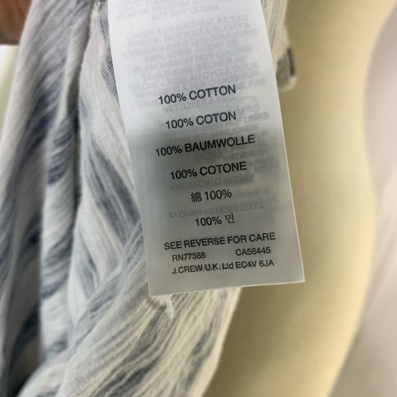 J.Crew Blouse Cotton Size Medium Brown Blue EUC - Picture 5 of 5